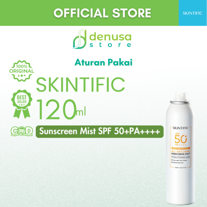 SKINTIFIC SPF 50+ PA++++ All Day Light Sunscreen Mist 120ml