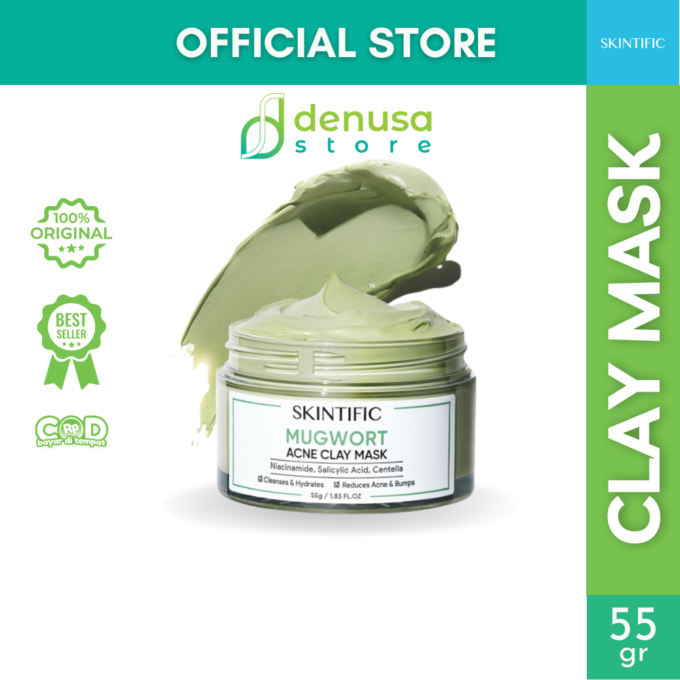 SKINTIFIC Mugwort Acne Clay Mask 55gr