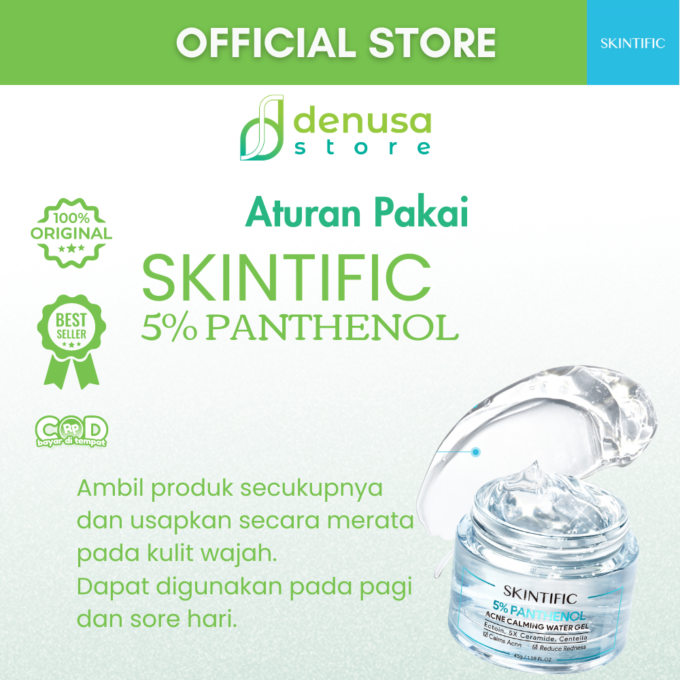 SKINTIFIC 5% Panthenol Acne Calming Water Gel 45gr