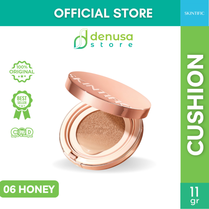 SKINTIFIC Cover All Perfect Cushion SPF 35 PA++++ 06 Honey 11gr