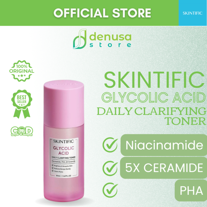 SKINTIFIC Glycolic Acid Daily Clarifying Toner 80ml