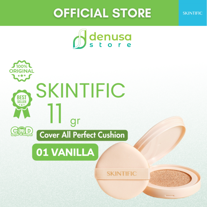 SKINTIFIC Cover All Perfect Cushion Recharge Refill 01 Vanilla 11gr