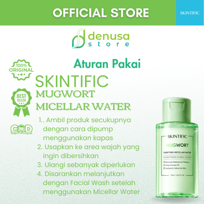 SKINTIFIC Mugwort Purifying Micellar Water 75ml