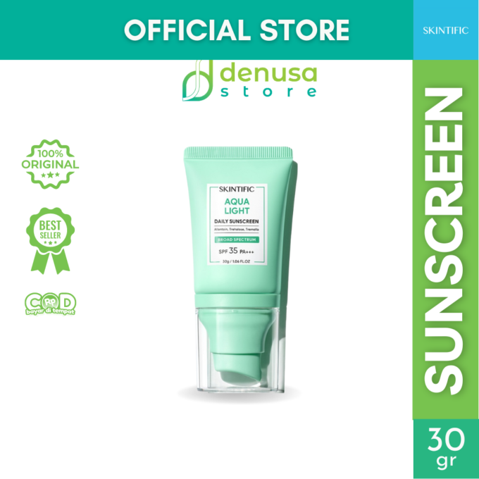 SKINTIFIC Aqua Light Daily Sunscreen For Acne Skin SPF35 PA+++ 30gr