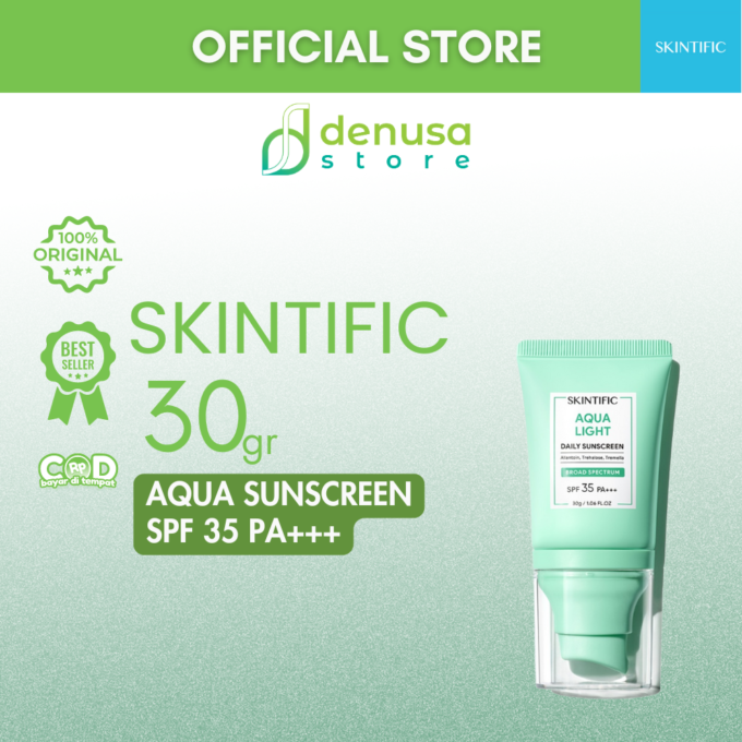 SKINTIFIC Aqua Light Daily Sunscreen For Acne Skin SPF35 PA+++ 30gr