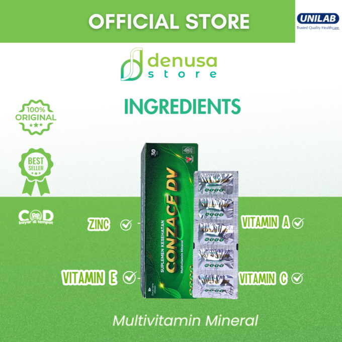 Conzace DV Multivitamin Mineral 1 kotak 30 kapsul lunak