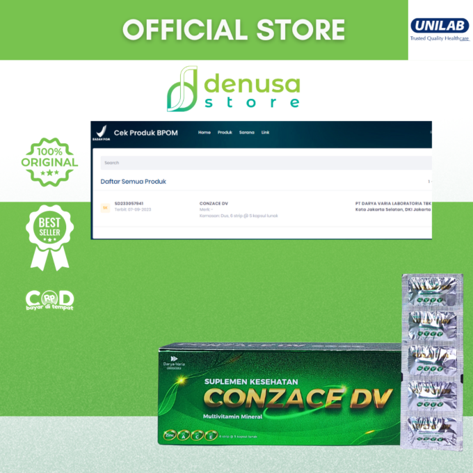 Conzace DV Multivitamin Mineral 1 kotak 30 kapsul lunak