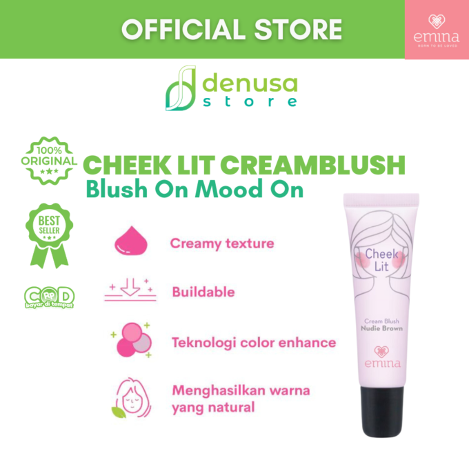 Emina Cheek Lit Cream Blush Pink 10 ml