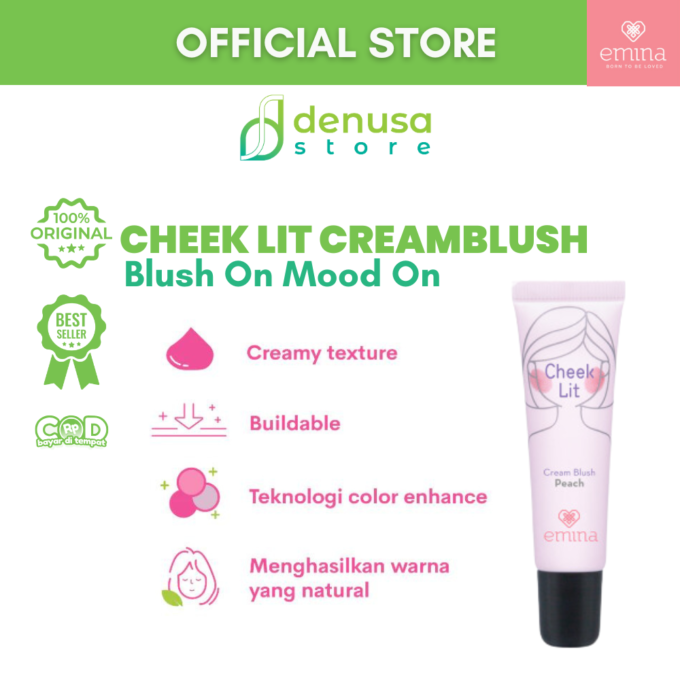 Emina Cheek Lit Cream Blush Peach 10 ml