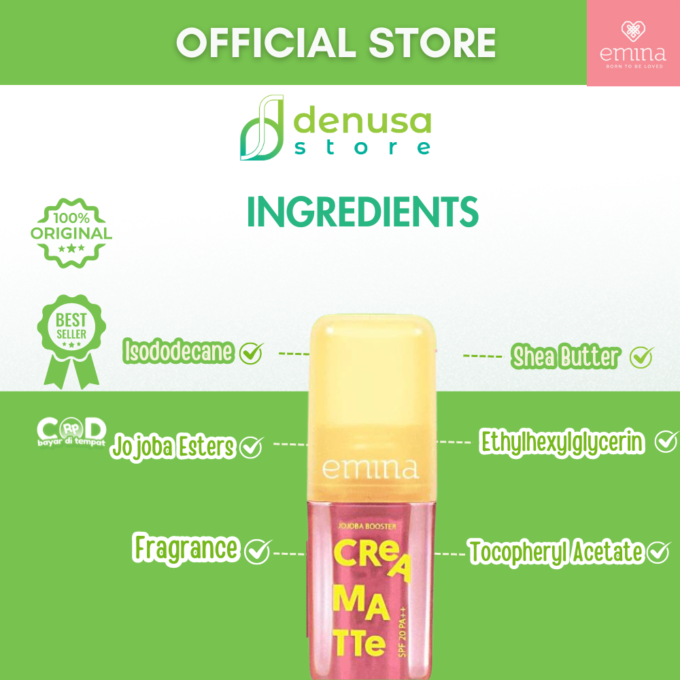 Emina Creamatte SPF20 PA++ Pk21 Fuzzy Wuzzy 4 g