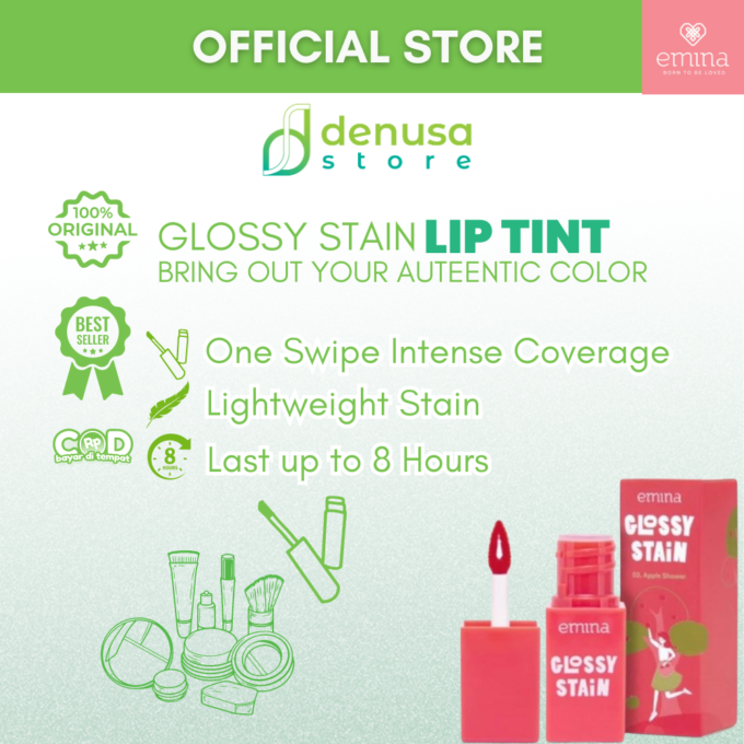 Emina Glossy Stain Blendable Lip Tint 02 Apple Shower 3 g