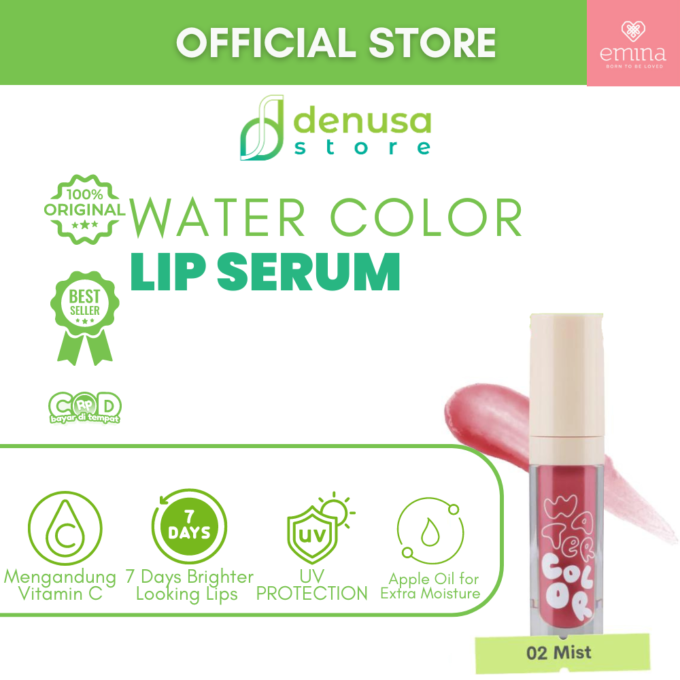 Emina Water Color Lip Serum 02 Mist 2 g