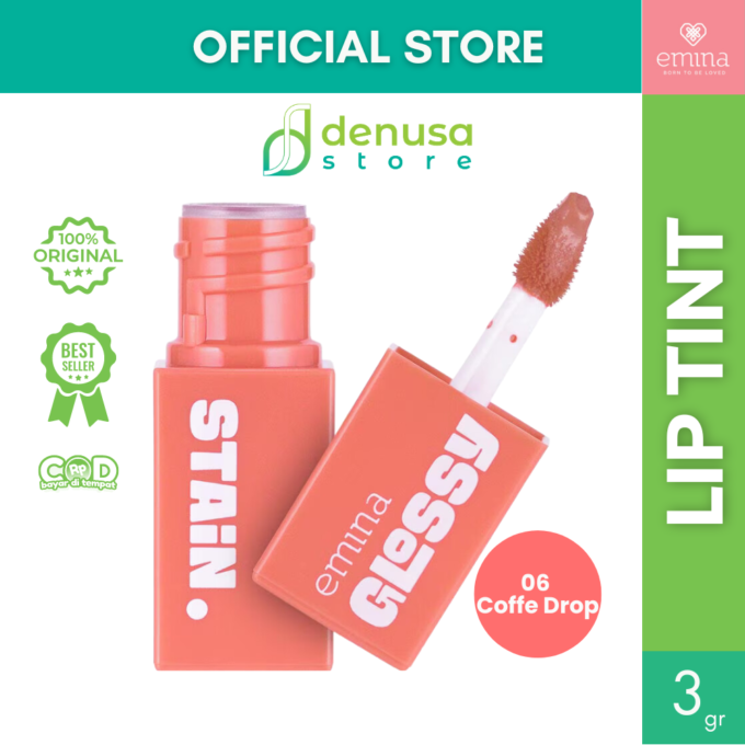 Emina Glossy Stain Blendable Lip Tint 06 Coffe Drop 3 g