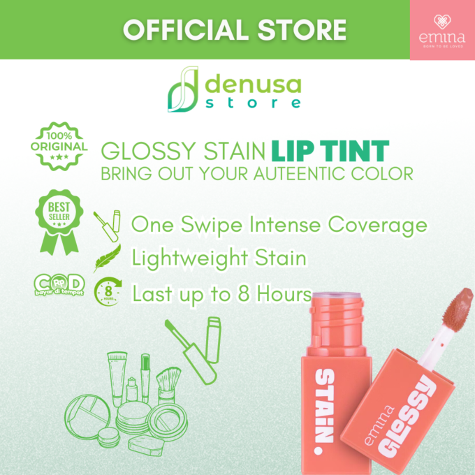 Emina Glossy Stain Blendable Lip Tint 06 Coffe Drop 3 g