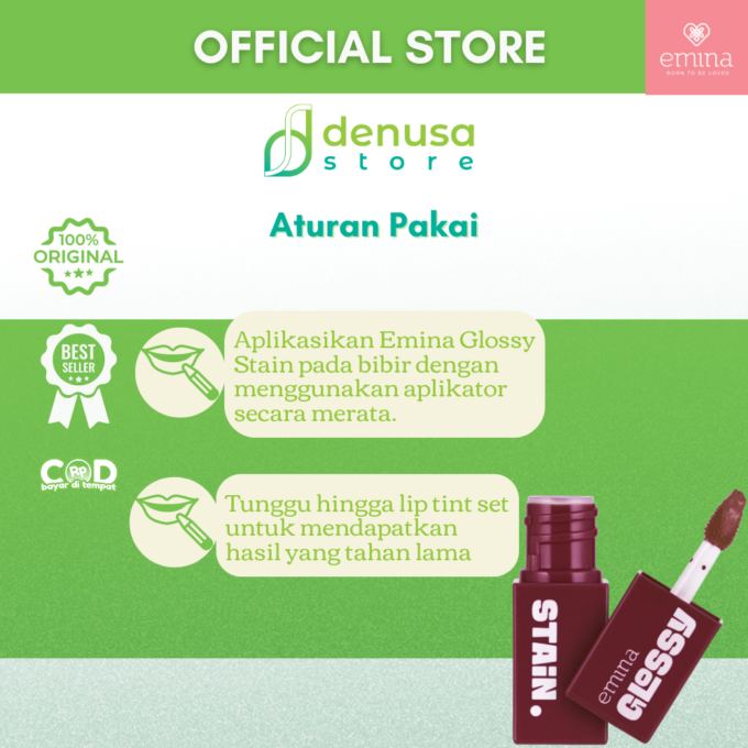 Emina Glossy Stain Blendable Lip Tint 10 Choco Praline 3 g