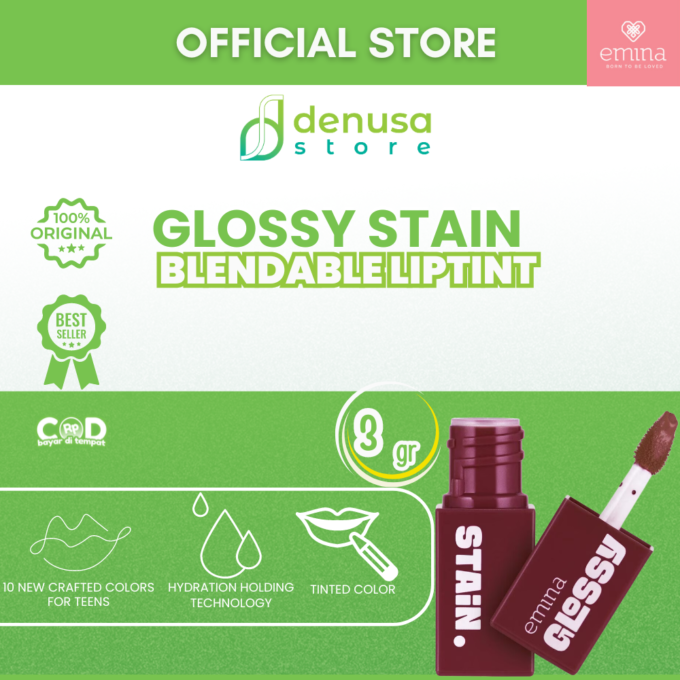 Emina Glossy Stain Blendable Lip Tint 10 Choco Praline 3 g