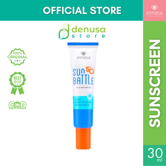 Emina Sun Battle Cica Acne Fighter Sunscreen SPF50 PA++++ 30 ml