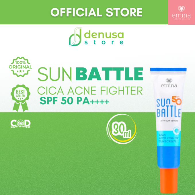 Emina Sun Battle Cica Acne Fighter Sunscreen SPF50 PA++++ 30 ml