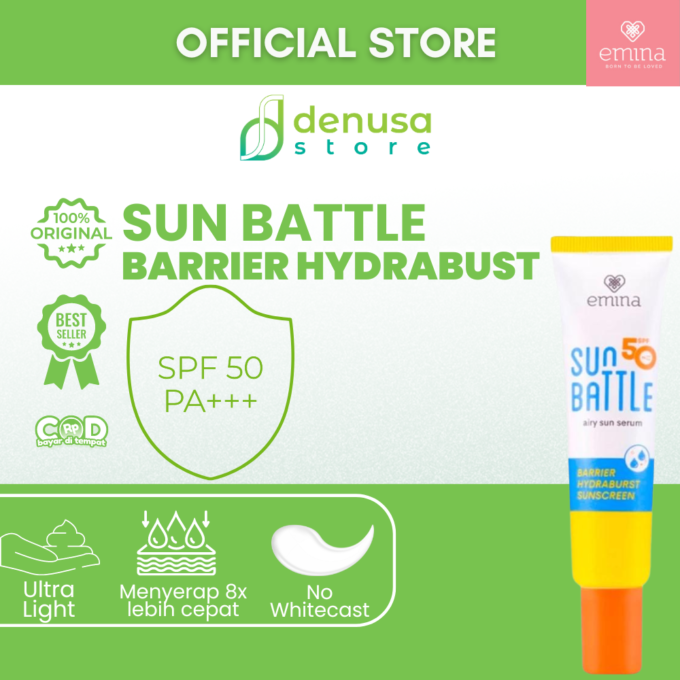 Emina Sun Battle Barrier Hydraburst Sunscreen SPF50 PA++++ 30 ml