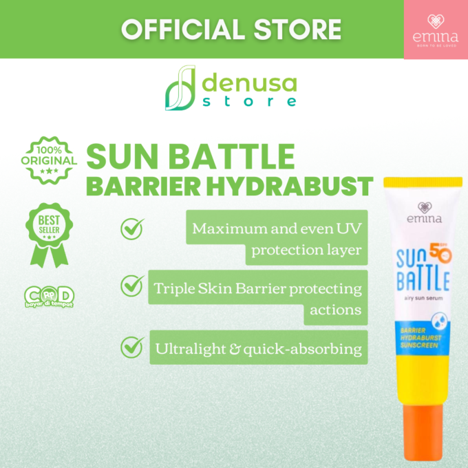 Emina Sun Battle Barrier Hydraburst Sunscreen SPF50 PA++++ 30 ml