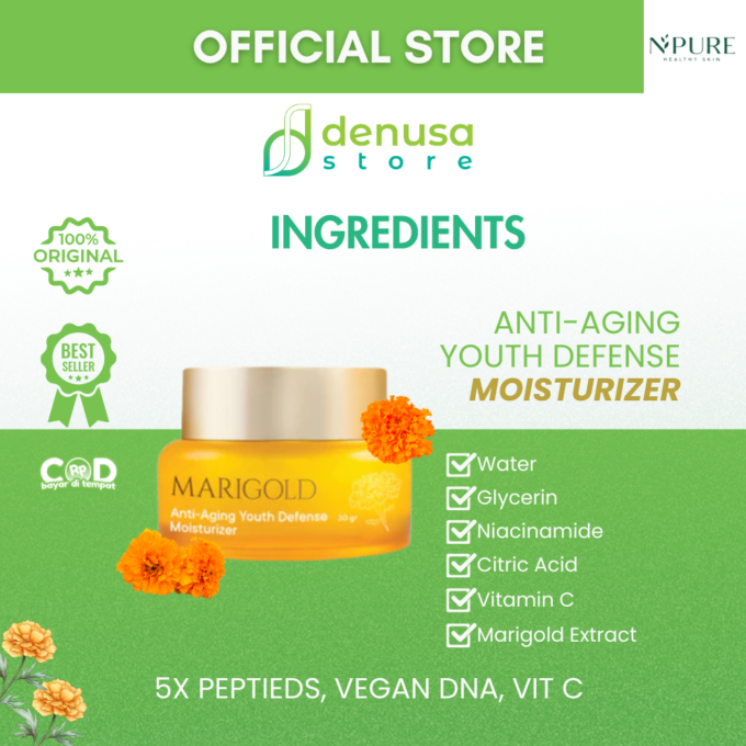 NPURE Marigold Anti Aging Youth Defense Moisturizer 30gr