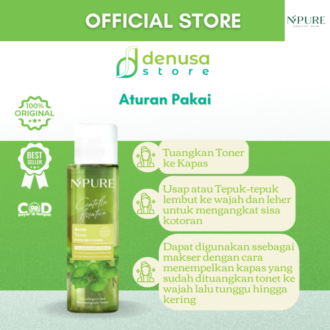 NPURE Centella Asiatica Acne Clear Hydrating and Calming Toner 150ml