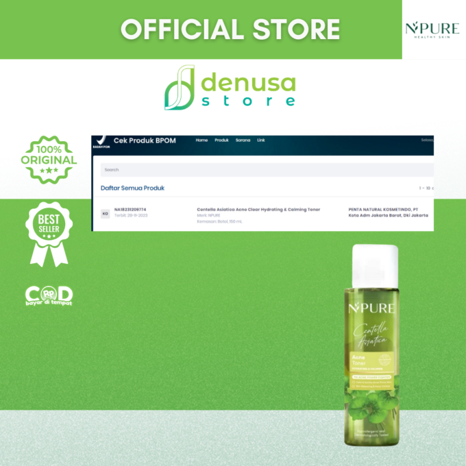 NPURE Centella Asiatica Acne Clear Hydrating and Calming Toner 150ml