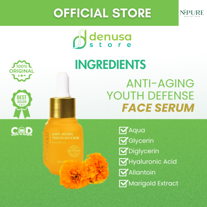 NPURE Marigold Anti Aging Youth Defense Face Serum 20ml