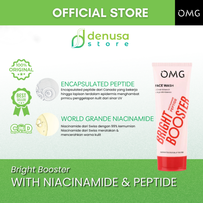 OMG Face Wash Bright Booster Niacinamide Peptide 50ml