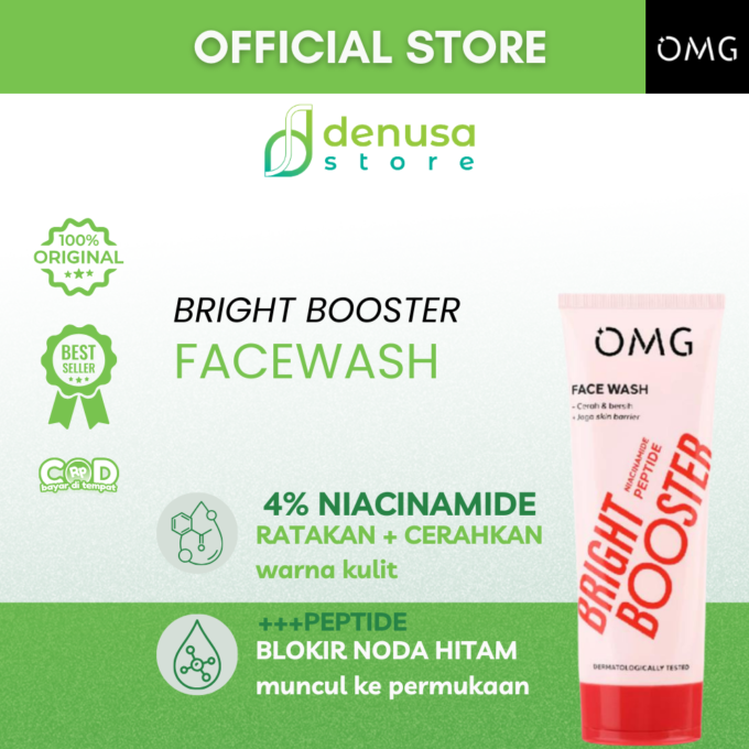 OMG Face Wash Bright Booster Niacinamide Peptide 50ml