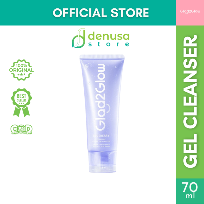 Glad2Glow Blueberry Ceramide Low PH Gel Cleanser 70ml