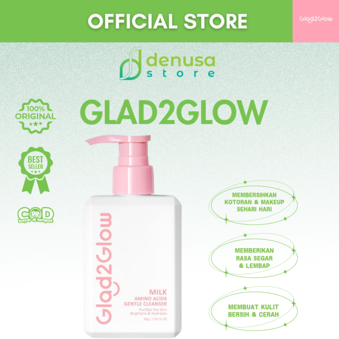 Glad2Glow Milk Amino Acids Gentle Cleanser 80g