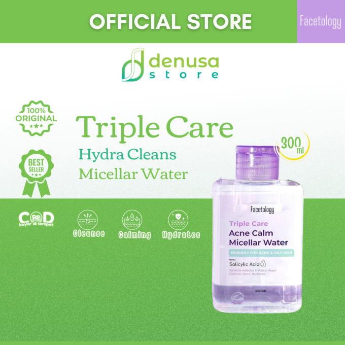 FACETOLOGY Triple Care Hydra Cleanse Micellar Water With Calendula 300 ml