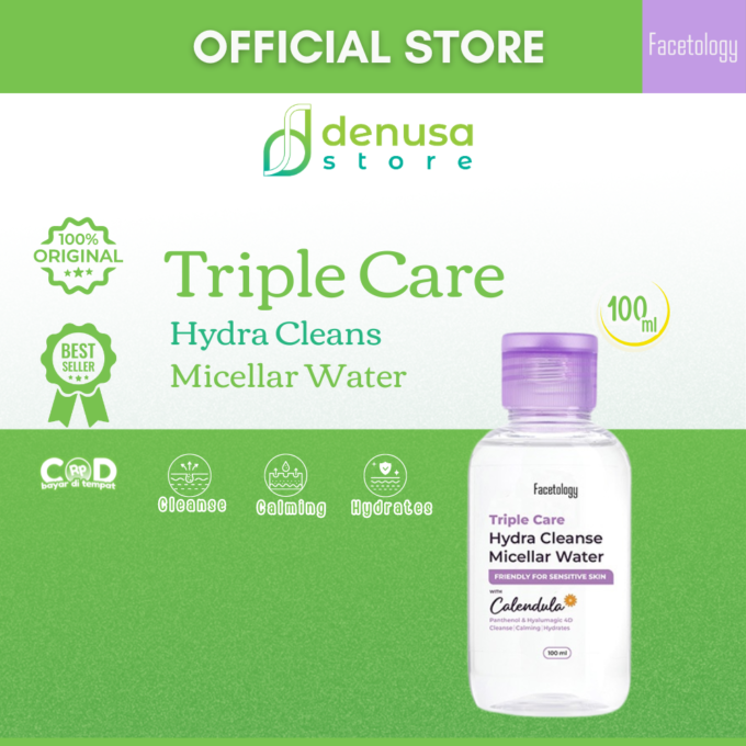 FACETOLOGY Triple Care Hydra Cleanse Micellar Water With Calendula 100 ml