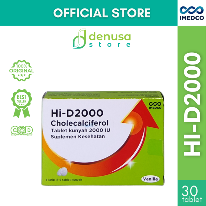 IMEDCO Hi-D2000 Cholecalciferol Chewable Tablet 2000 iu 30 Tablet Vitamin D3