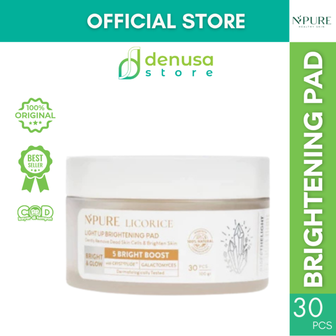 NPURE Licorice Light Up Brightening Pad 30 pcs 100gr