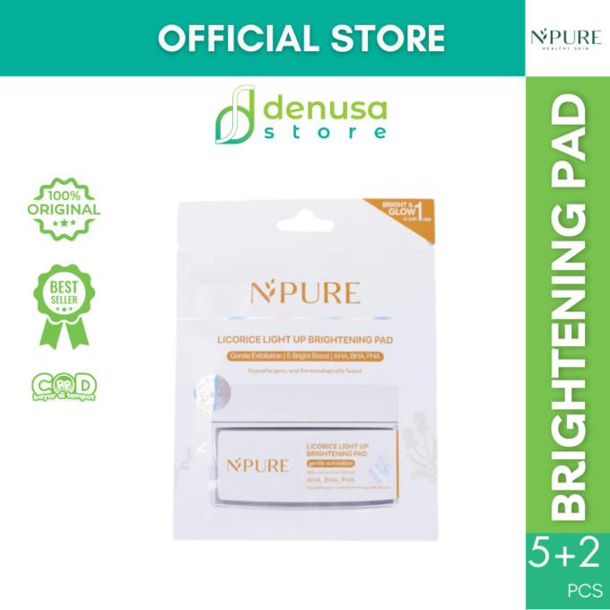 NPURE Licorice Light Up Brightening Pad Travel Pack 5 plus 2 pads 17.5 gr