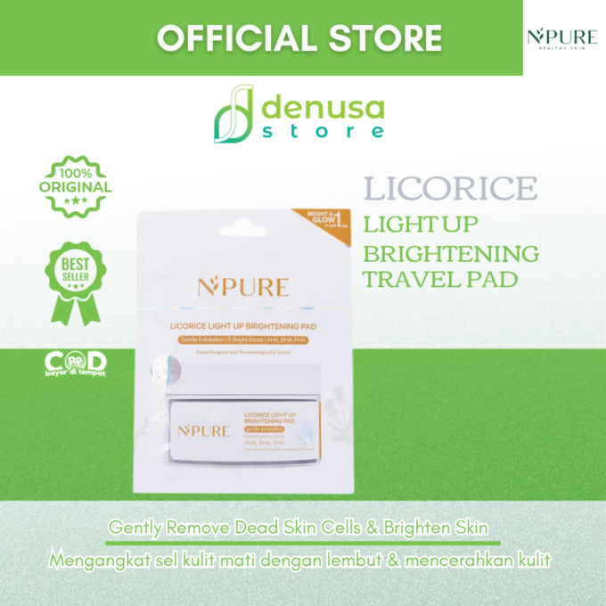 NPURE Licorice Light Up Brightening Pad Travel Pack 5 plus 2 pads 17.5 gr