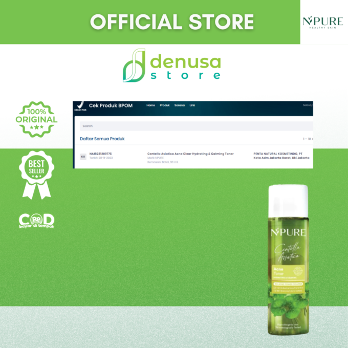 NPURE Centella Asiatica Acne Clear Hydrating n Calming Toner 30ml