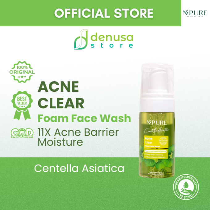 NPURE Centella Asiatica Acne Clear Foam Face Wash 100ml