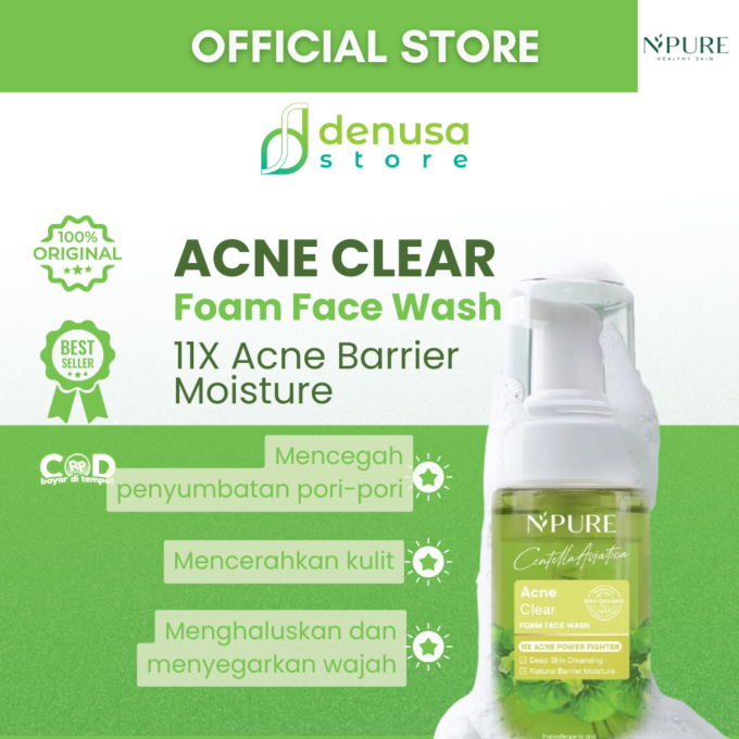 NPURE Centella Asiatica Acne Clear Foam Face Wash 100ml