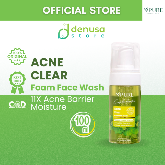 NPURE Centella Asiatica Acne Clear Foam Face Wash 100ml