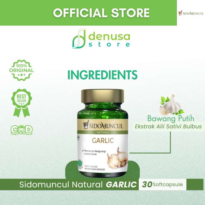 SIDOMUNCUL Natural Garlic 30 Kapsul