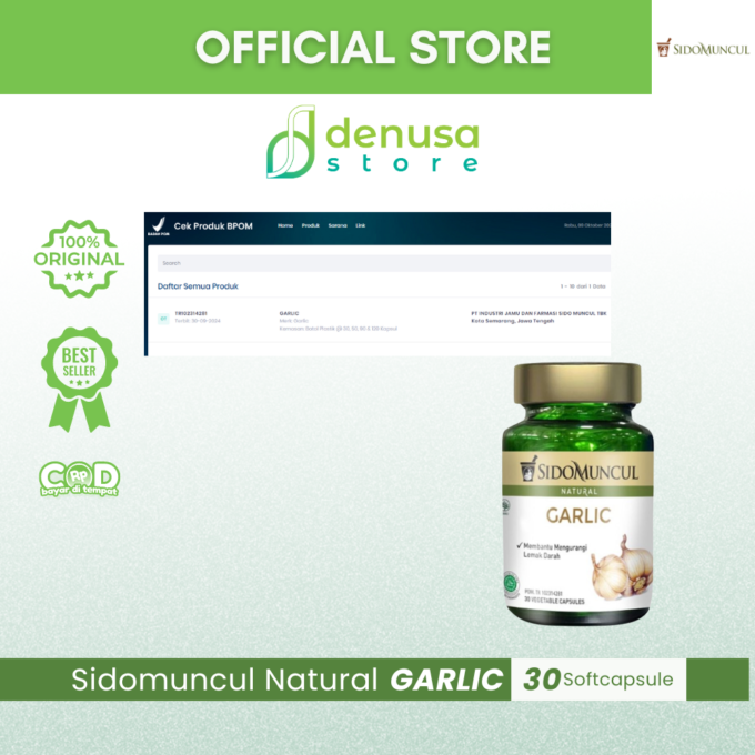 SIDOMUNCUL Natural Garlic 30 Kapsul