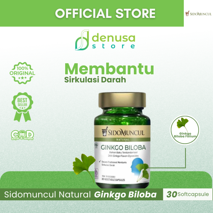 SIDOMUNCUL Natural Ginkgo Biloba 30 Kapsul