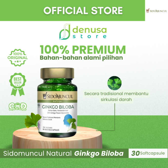 SIDOMUNCUL Natural Ginkgo Biloba 30 Kapsul