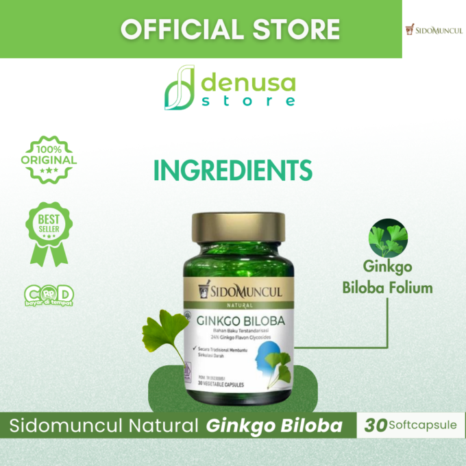 SIDOMUNCUL Natural Ginkgo Biloba 30 Kapsul