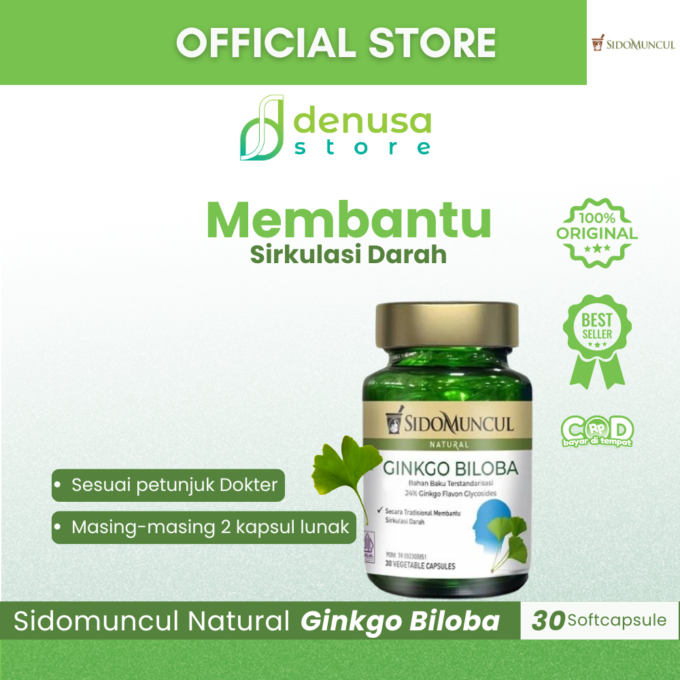 SIDOMUNCUL Natural Ginkgo Biloba 30 Kapsul