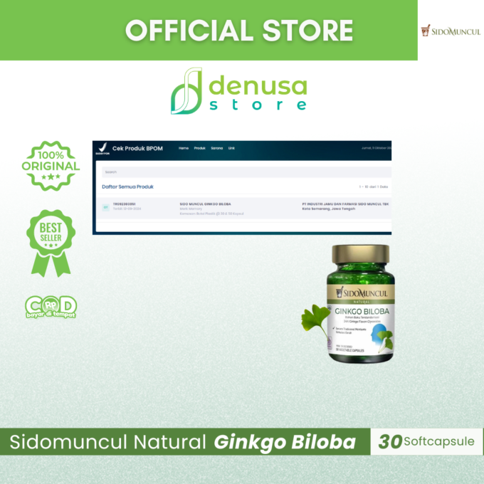 SIDOMUNCUL Natural Ginkgo Biloba 30 Kapsul