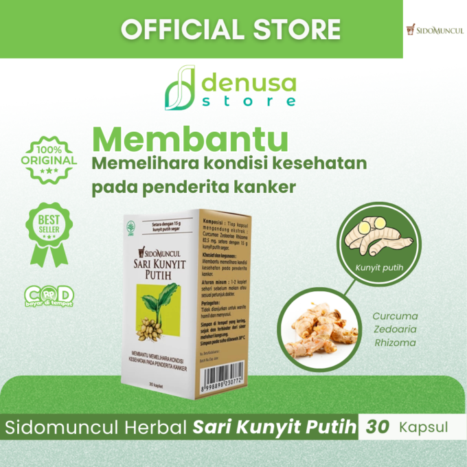 SIDOMUNCUL Herbal Sari Kunyit Putih 30 Kaplet